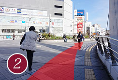 横須賀中央駅からホテルまでの道のり