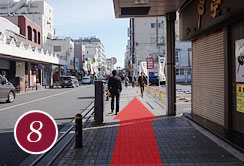 横須賀中央駅からホテルまでの道のり